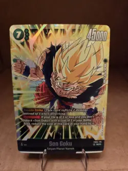 Bandai Dragon Ball Super Card Game Son Goku Battle Foil 45000 Power Double Stri… - Image 1