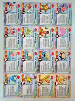 Lote Topps Pokemon Series 3 Trading 16 Cards Base 1999 Sello Azul 1ra Edition - Image 2