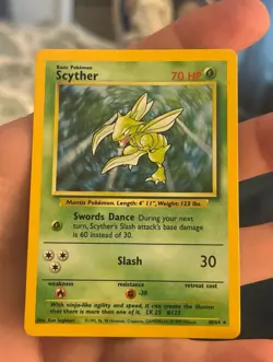 Pokemon Scyther 1999 Jungle Holo Rare Card 10/64 No Set Symbol Error - Image 5