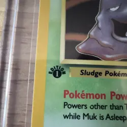 Pokemon TCG Muk Fossil Holo Card 13/62 Unlimited Holo Rare, Vintage - Image 4