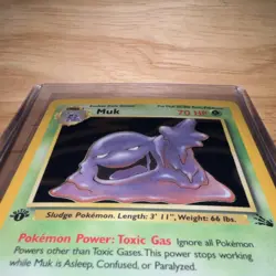 Pokemon TCG Muk Fossil Holo Card 13/62 Unlimited Holo Rare, Vintage - Image 5