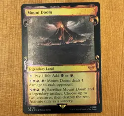 Mount Doom, M 0709, NM Foil Showcase Scrolls, MTG LotR Lord Rings Non-Serialized - Image 1