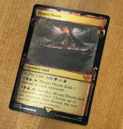 Mount Doom, M 0709, NM Foil Showcase Scrolls, MTG LotR Lord Rings Non-Serialized - Image 2