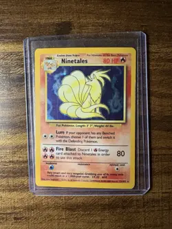 Ninetales - 12/102 - Pokemon Base Set Shadowless Holo Rare Card WOTC - Image 1