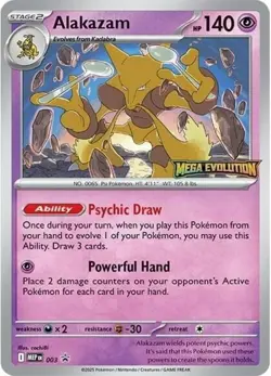 Alakazam - MEP003 - MEP Black Star Promos NM, English Pokemon Mega Evolution Pro - Image 1