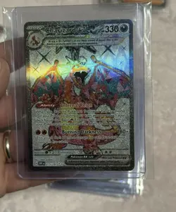 Pokemon TCG Charizard ex Tera Full Art Holo Secret Rare 215/197 Obsidian Flames - Image 2