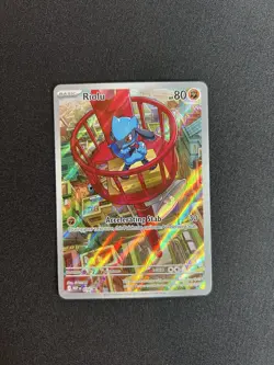 Pokemon TCG Sealed Riolu Promo Mega Evolutions 010 LP Black Star - Image 1