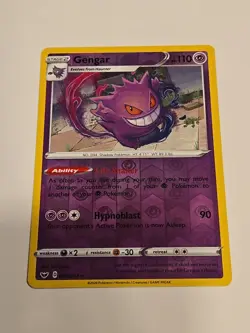 Pokemon TCG Gengar 085/202 Swsh01: Sword & Shield Reverse Holo Rare NM - Mint - Image 2