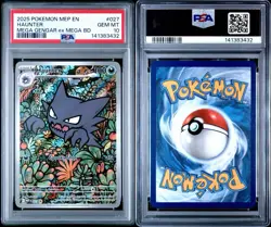 2025 POKEMON MEP EN-ME BLACK STAR PROMO #027 HAUNTER PSA 10 - Image 3