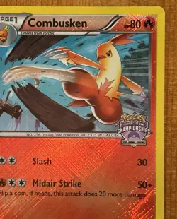 Combusken 13/111, NM Crosshatch Holo, Pokemon League State Championships Promo - Image 2