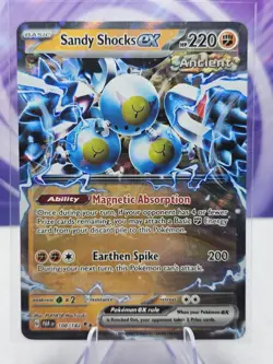 Pokemon Sandy Shocks ex 108/182 SV04: Paradox Rift Double Rare Holo NM - Image 1