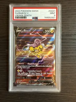 Raikou V GG41/GG70 Full Art 2023 Pokemon SWSH Crown Zenith PSA 9 Mint - Image 1