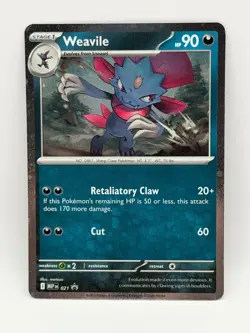 Weavile 021 (Cosmos Holo) NM Black Star Promo (MEP) Pokemon TCG - Image 1