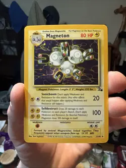 Magneton 11/62 Fossil Holo Pokemon English - Image 1