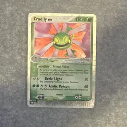 Cradily ex 95/92 Foil Pokemon TCG EX Legend Maker dmged - Image 3