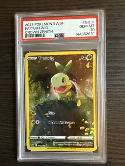 Turtwig GG31/GG70 Full Art 2023 Pokemon SWSH Crown Zenith PSA 10 Gem Mint - Image 1