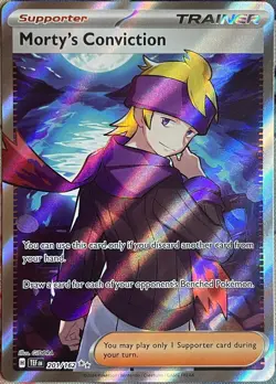 Morty's Conviction Full Art Ultra Rare - 201/162 - Temporal Forces Pokemon 2024 - Image 1