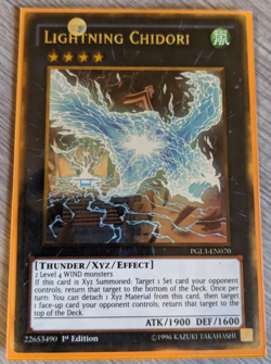 Lightning Chidori PGL3-EN070 Gold Rare 1st Edition LP - Image 1