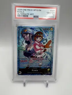 PSA 10 Koala Alt Art Leader OP12-081 One Piece TCG Legacy of the Master - Image 1