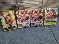 Monkey.D.Luffy One Piece Lot SEC Secret Rare x2, ST20 Leader & SR Character NM - Image 1