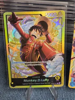 Monkey.D.Luffy One Piece Lot SEC Secret Rare x2, ST20 Leader & SR Character NM - Image 2