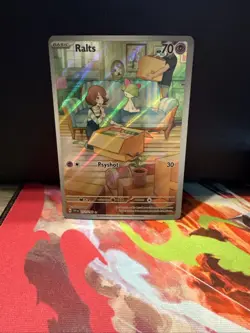 Pokemon TCG Ralts Scarlet & Violet Base Set Holo Illustration Card 211/198 - Image 1