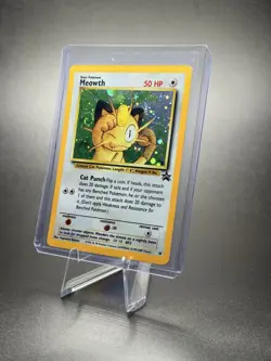 Pokemon Meowth 10/53 Wotc Promo Holo 50 HP Basic Card English 2000 - SWIRL - Image 2