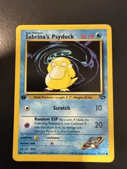 Pokemon Sabrina's Psyduck 1st Edition Gym Challenge #99/132 Regular Card - Image 1