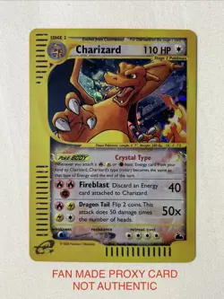 2003 Skyridge Crystal Charizard Holo #146 Fan Made Cust0m ACG Card DIY See Pics - Image 1