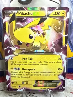 Pokemon TCG XY Black Star Promos Pikachu-EX Holo Card XY84 Near Mint - Image 1