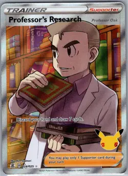 Professor's Research (Full Art) 024/025 Celebrations - Pokemon Card - NM - Image 1