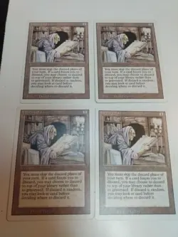 4X Library of Leng Magic The Gathering Revised Edition 1994 Excellent Condition - Image 1