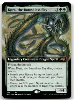 Kura, the Boundless Sky (Extended Art) #478 NM Kamigawa Neon Dynasty Magic MTG - Image 1