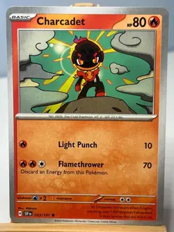Pokemon TCG Charcadet 033/191 Scarlet & Violet Surging Sparks Common - Image 1