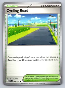 CYCLING ROAD 157/165 UNCOMMON 151 POKEMON NM - Image 1