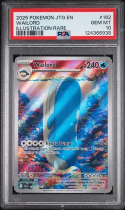 PSA 10 GEM Mint Wailord 162/159 Illustration Rare Full Art - Pokemon JTG SV09 - Image 3