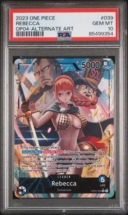 One Piece TCG - Rebecca OP04-039 Alternate Art Leader PSA 10 #2 - Image 1