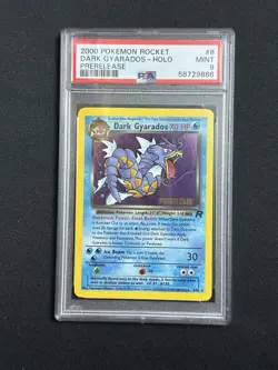 Dark Gyarados Prerelease PSA 9 Rocket Set w/ Swirl Pokemon Card - Image 1