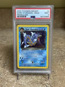 Dark Gyarados Prerelease PSA 9 Rocket Set w/ Swirl Pokemon Card - Image 4