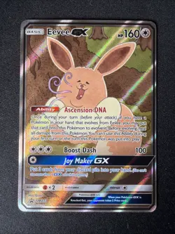 Eevee GX SM233 Black Star Promo Full Art Holo Pokemon Card MP - Image 1