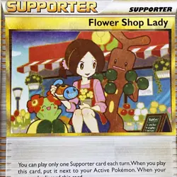 Pokemon Card HeartGold SoulSilver Undaunted 74/90 Flower Shop Lady - Image 3