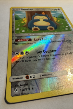 Snorlax 158/214 Sm-Unbroken Bonds Reverse Holo Pokemon Card NM - Image 5