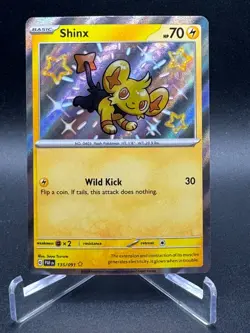 Pokemon TCG Shinx Card SV Paldean Fates Holo Shiny 135/091 - Image 1