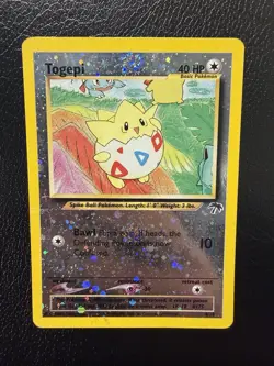 Pokemon Togepi Reverse Holo Foil Card #4/18 Southern Islands HP/DMG With Swirl🌀 - Image 1