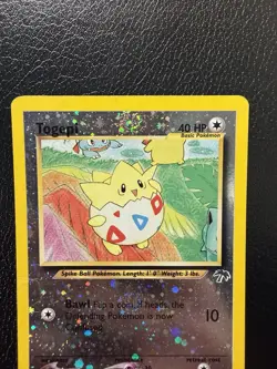 Pokemon Togepi Reverse Holo Foil Card #4/18 Southern Islands HP/DMG With Swirl🌀 - Image 2