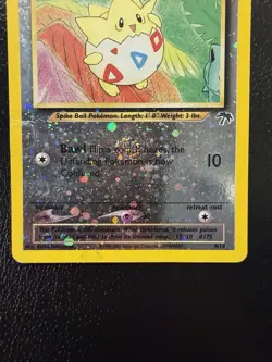 Pokemon Togepi Reverse Holo Foil Card #4/18 Southern Islands HP/DMG With Swirl🌀 - Image 3