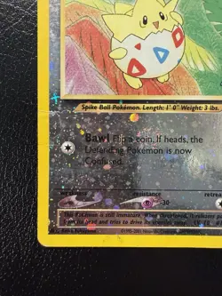 Pokemon Togepi Reverse Holo Foil Card #4/18 Southern Islands HP/DMG With Swirl🌀 - Image 4