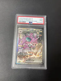 Pokemon TCG Team Rockets Nidoking EX Full Art Holo Card 233/182 Destined Rivals - Image 1