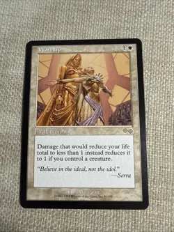 Worship x (1) Urza's Saga Excellent/Near Mint MTG - Image 1