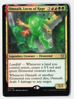 Omnath, Locus of Rage M Normal Commander: Lorwyn Eclipsed 129 NM Miscut - Image 1